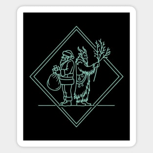 Santa VS Krampus Magnet